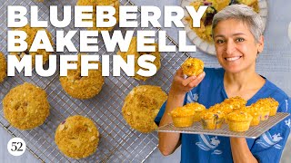 Blueberry Bakewell Muffins | In the Kitchen with Chetna Makan