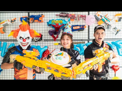 Gugu Gaming : Couple SWAT Warrior Xman Nerf Guns FIGHT XICMAN Mask Bandits Diamond 2