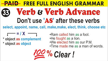 Special Verbs for Object and Complement | Don