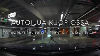 Ajelua Kuopiossa 4K (toriparkki-Savilahti-Levänen-Pitkälahden ABC) 16.3.2024