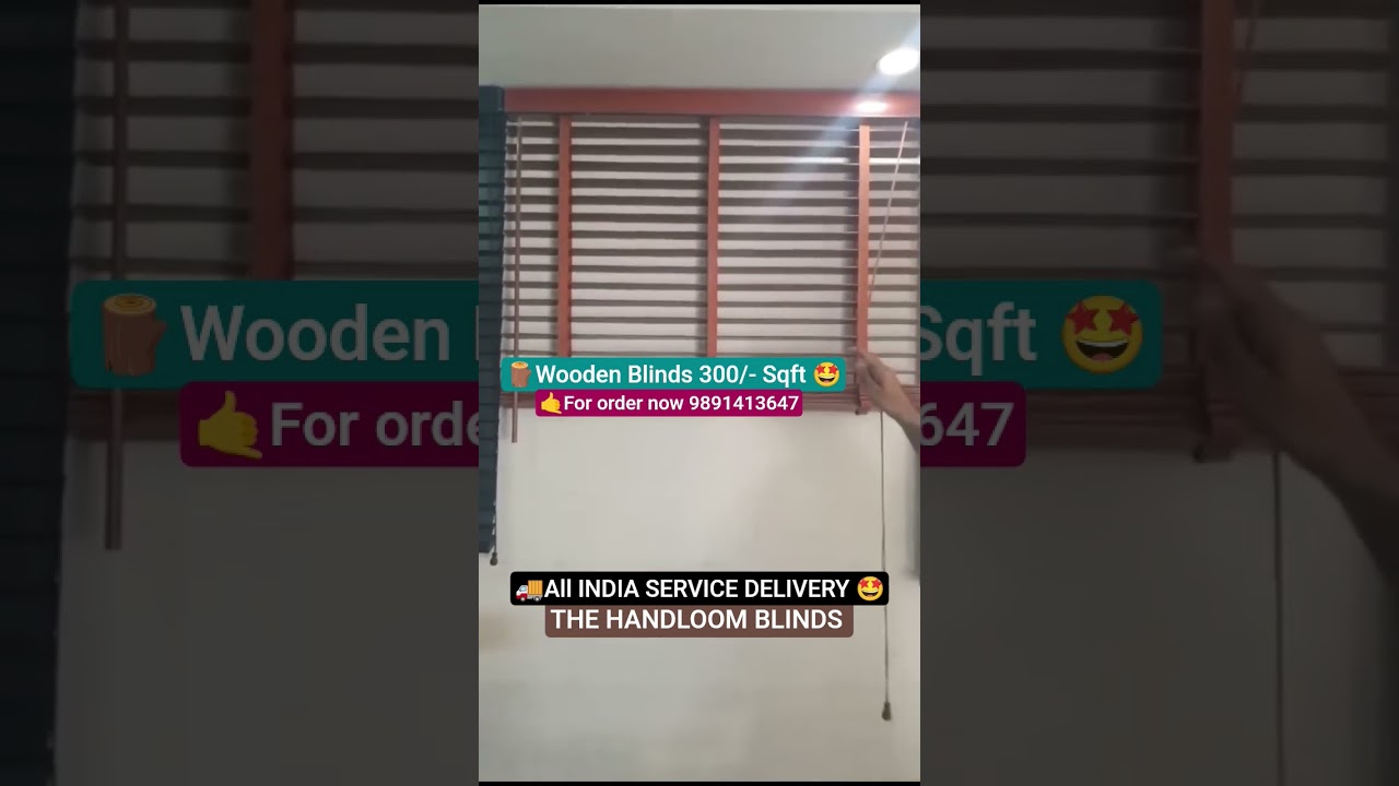 🪵WOODEN BLINDS 300/- Sqft🤑 