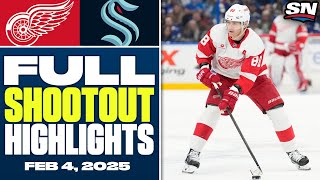 Detroit Red Wings at Seattle Kraken | FULL Shootout Highlights - February 4, 2025