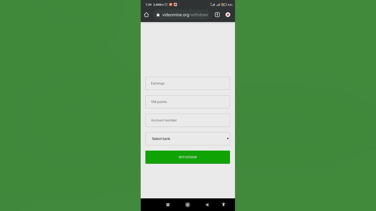 how to withdraw on videomine platform into bank account YouTube