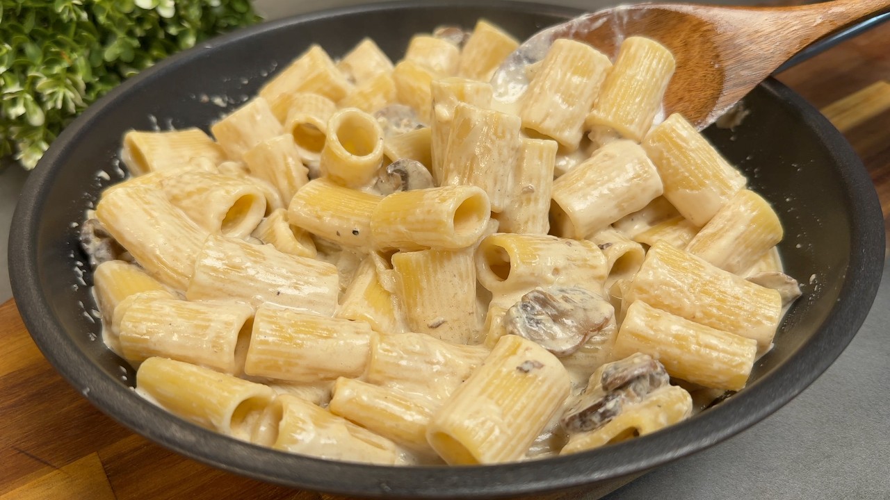 Просто и вкусно! Кремовая паста с шампиньонами