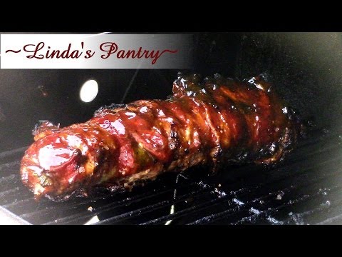 ~Apricot Brandied Bacon Wrapped Pork Tenderloin With Linda's Pantry~