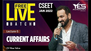 CSEET Current Affairs (Lecture 5) | CSEET Jan 22 FREE Batch | CS Vikas Vohra