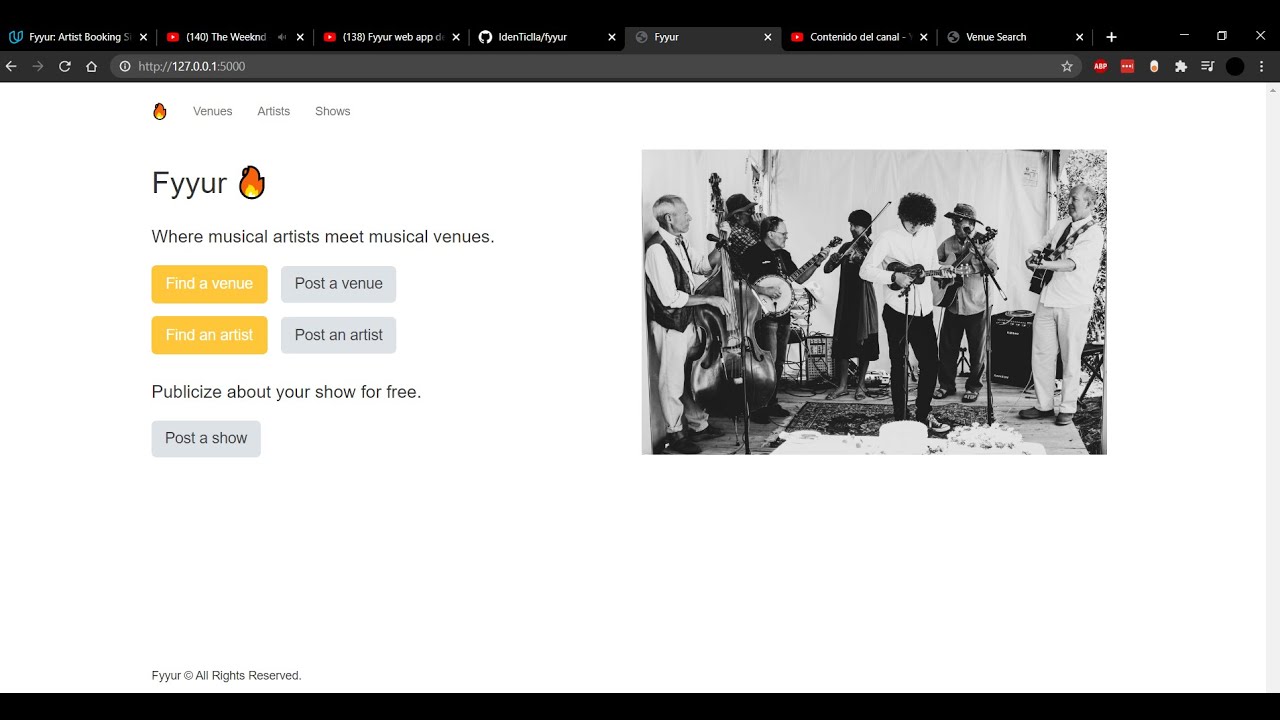 Fyyur Web app demo for the Udacity Full Stack Nanodegree