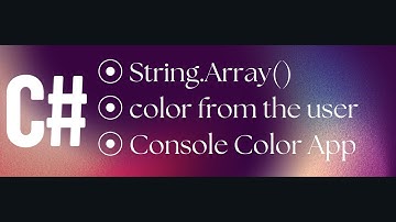 CodePark 0034 : String Array Color Menu in C# | Console Application Example