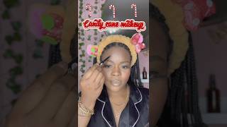 Candy cane makeup fun #christmas #merrychristmas #makeup #candycane