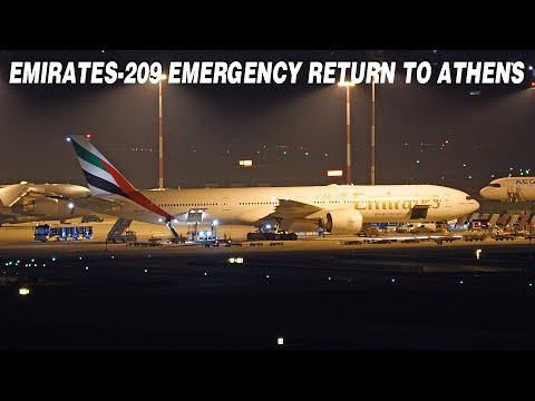 🔴 🅻🅸🆅🅴 Emirates EK-209 urgently returning to Athens