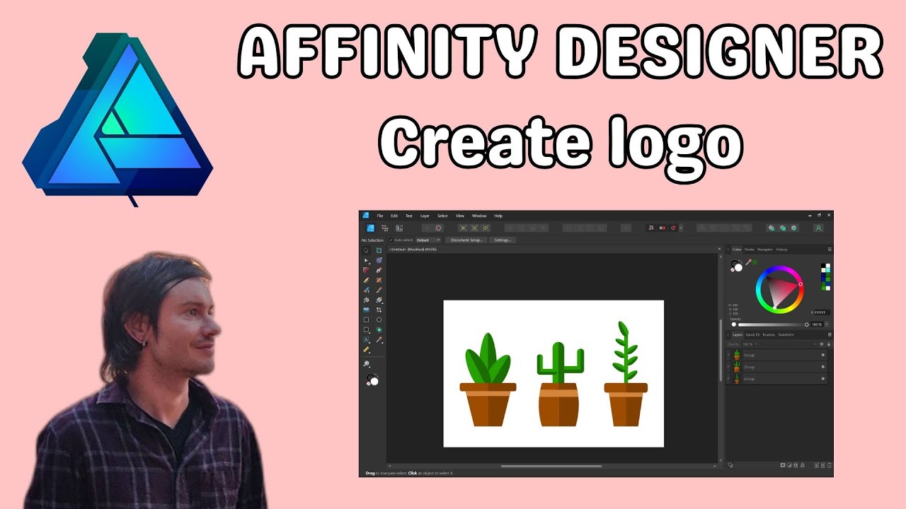 Affinity Designer create logo - YouTube