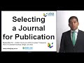 Selecting a journal for a publication