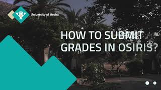 Instruction 'How to submit grades in OSIRIS' News