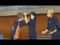 Haikyuu!! Tanaka high-fives kiyoko :)