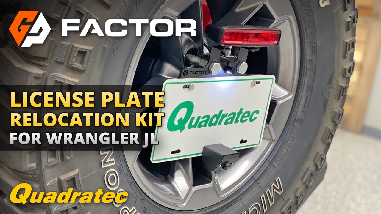 GP Factor License Plate Relocation Kit Install & Review for 2018+ Jeep  Wrangler JL - YouTube