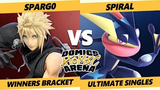 Domics Atomic Arena SSBU - XTR  Spargo (Cloud) Vs RS4TS | SPIRAL (Greninja) Ultimate Winners Bracket screenshot 3