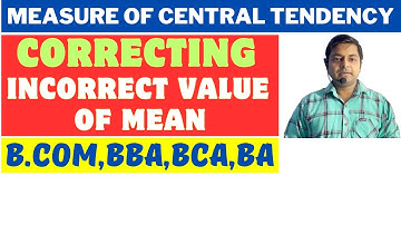 Correcting incorrect value of Mean |B.com, BA,BCA,BBA@PadhaiKro-qq8de