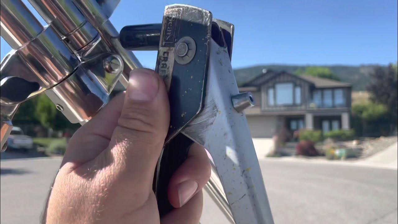 Boat maintenance how to fix Bimini top frame and take off dock rub