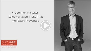 4 Common Mistakes Sales Managers Make That Are Easily Prevented