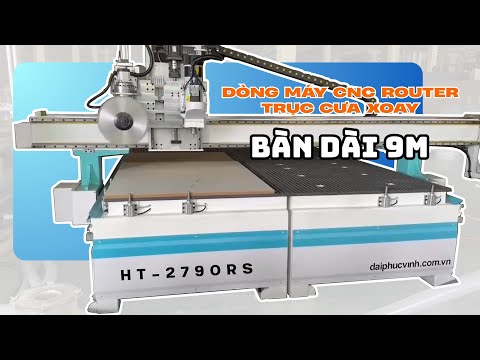 Máy Gia Công CNC Khổ Bàn Lớn Chiều Dài 9000MM - Trục Cưa Xoay 90 Độ - Holztek -  HT-2790RS