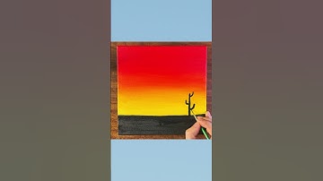 Sunset Painting for Beginners | Acrylic Painting Tutorial | Painting