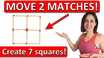 7 SQUARES by MOVING JUST 2 Matches! (Impossible?) | Math Puzzle