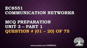 Computer Networks MCQ Preparation | Unit 3 - Part 1