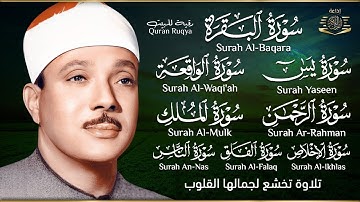 سورة البقرة, يس, الواقعة, الرحمن, الملك, الإخلاص, المعوذات, الفاتحة, آية الكرسي - عبدالباسط عبدالصمد
