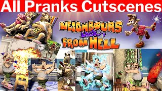 : Only the Pranks Cutscenes | All Funny Moments | Neighbours back From Hell  (Full Game)