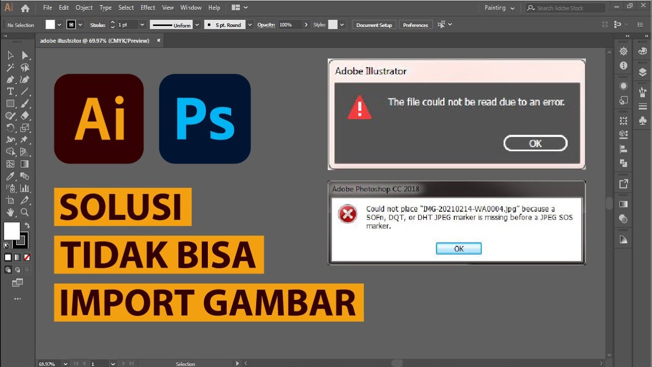 Cara mengatasi file gambar yang tidak bisa di buka di adobe illustrator