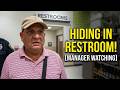 Man Tries to Hide Stolen Items in Restroom—Doesn’t Realize Manager Is Watching