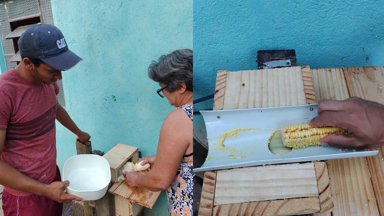 como fazer um ralador de macaxeira e milho verde  (dois em um) vejam o resultado