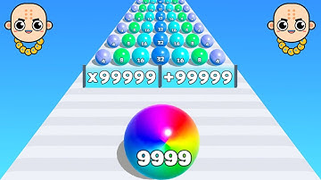 Top Video Tiktok Gameplay Satisfying Mobile Game Max Levels: Merge Ball 2048, Ball Run 2048 PLMNBV