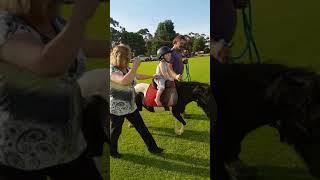 Alex&#39;s first pony ride.