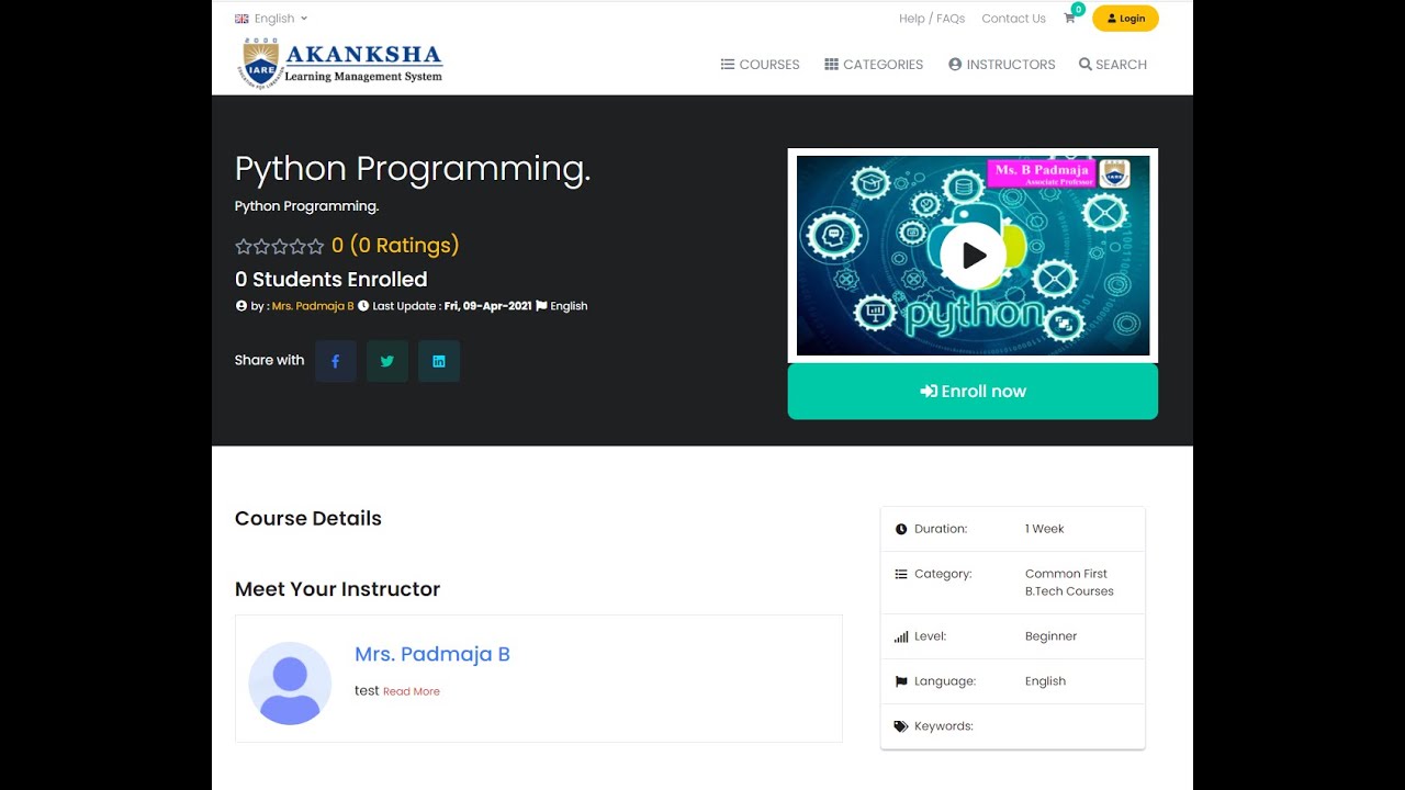 Enroll the Courses in Akanksha (Learning Management System) || LMS ...