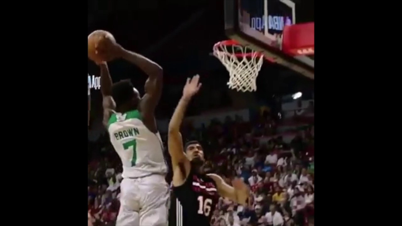 Jaylen Brown Posterizes 2 Defenders - NBA Summer League 2017
