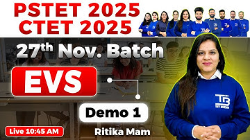 PSTET 2025 | CTET 2025 EVS "27 November Batch"✨ Demo 1 by Ritika Mam #pstet2025 #pstet2025evs