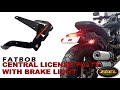 Fat bob 2018 central license plate kit with brake light  zeel design