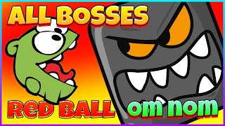 RED BALL - OM NOM ALL BOSSES it&#39;s the other way around saves the beloved red balloon