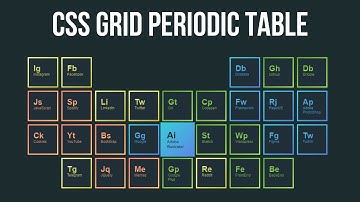 CSS Grid Periodic Table Using Only HTML5 & CSS3 || Full Tutorial