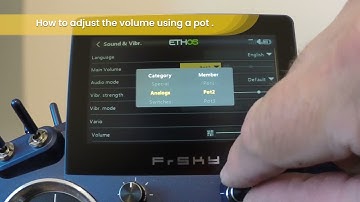 FrSKY TANDEM X20 ETHOS - Configuring a Pot to adjust Volume and Brightness