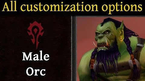 All Customization Options: Male Orc [9/16] with Race Theme music (Classic WoW)