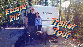 Our HOME on Wheels  ESCAPE 21C FIBERGLASS TRAILER TOUR | FULLTIME RV Life