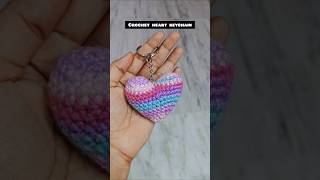 Crochet Heart Keychain #crochet #diykeychain #giftideas #viral #beautiful #art #handmade