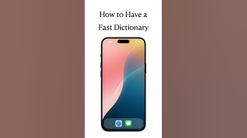 #7 How to have a fast dictionary on iPhone