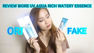 REVIEW BIORE UV AQUA RICH WATERY ESSENCE ASLI VS PALSU