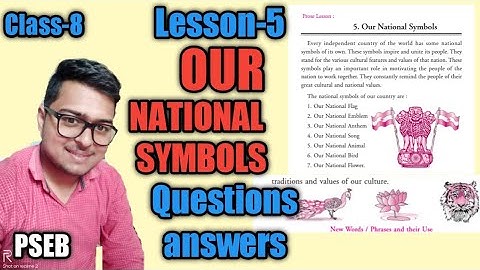 🔴Live class Our National Symbols Question answer class 8th english lesson 5 pseb