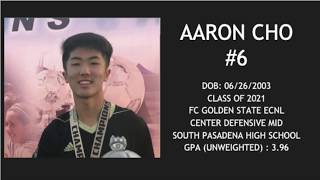 Aaron Cho Sophomore Year Highlights - Class of 2021