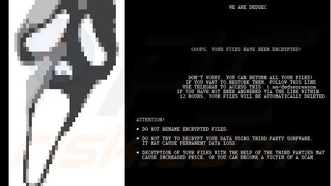 || SOLVED || Dedsec (.dedsec) ransomware virus - removal and decryption