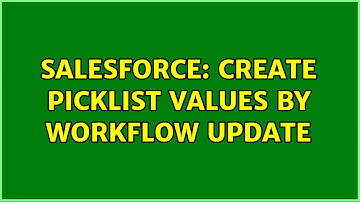 Salesforce: Create Picklist Values by workflow update